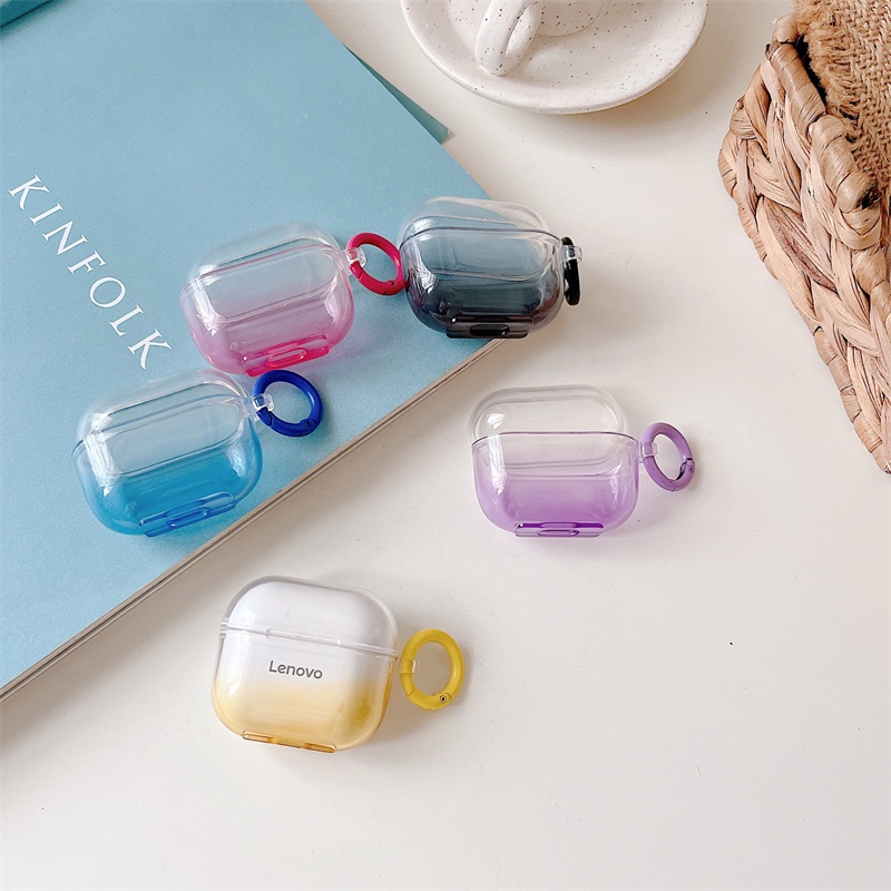 Vỏ Bảo Vệ Hộp Sạc Tai Nghe Lenovo LP40 Pro Màu Gradient &amp; Dream Blue Trong Suốt