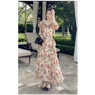 Váy hoa tiểu thư trễ vai