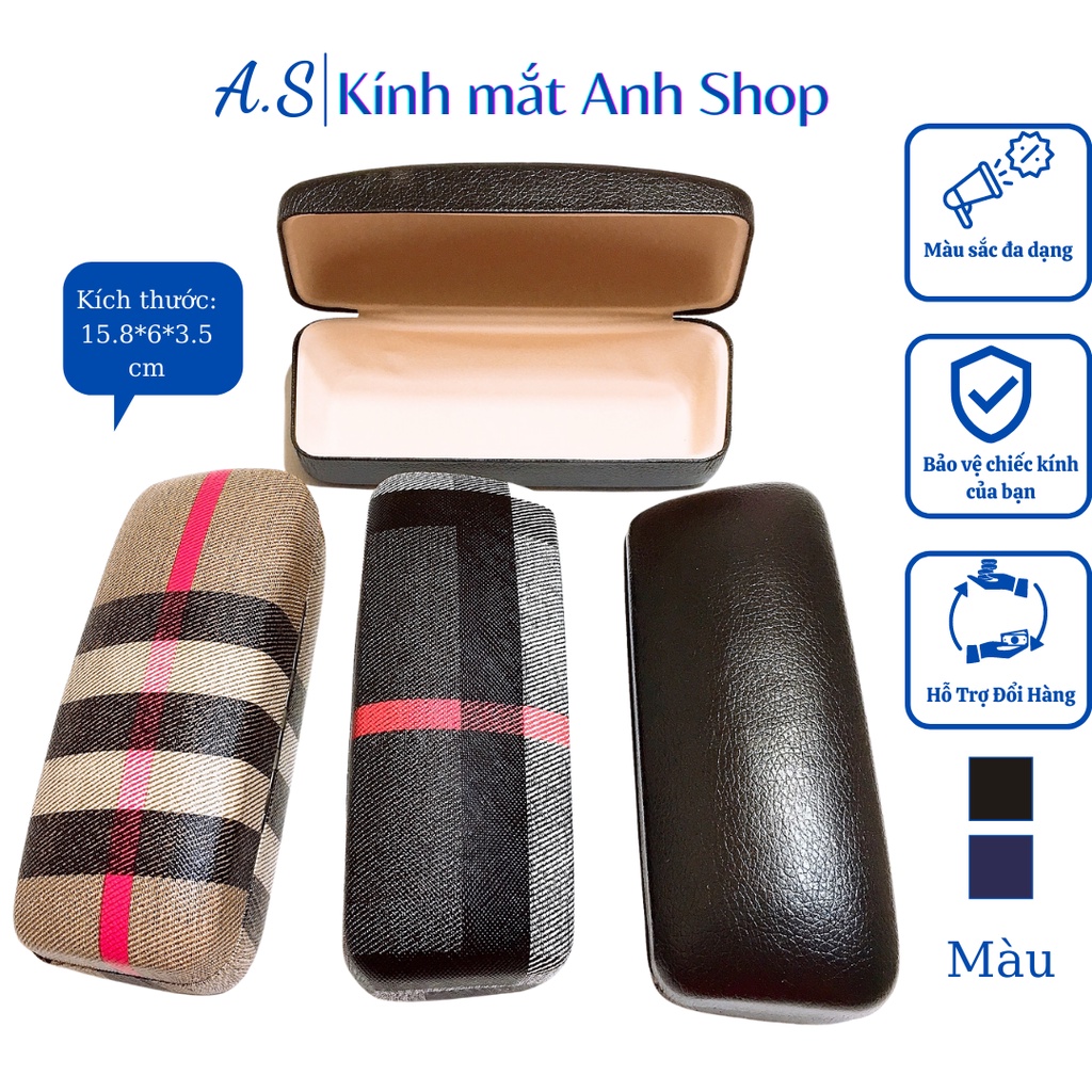 [Mã SKAMCLU8 giảm 10% cho đơn từ 100K] Hộp da đựng kính mát, hộp kính mát nhiều màu đựng vừa kính mát