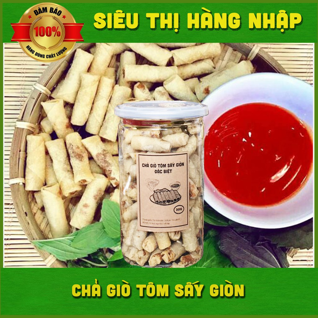 [350g] Chả giò tôm sấy ăn liền siêu ngon, chả ram tôm đất, snack bimbim, đồ ăn vặt ngon rẻ