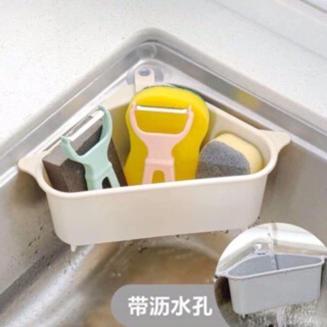 Rổ tam giác ráo nước,lọc rác gắn bồn đa năng tiện dụng
