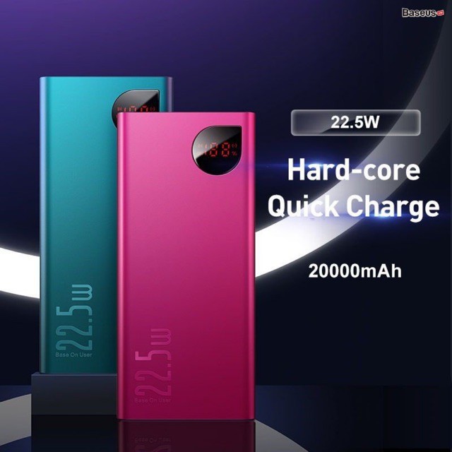 Pin dự phòng sạc nhanh Baseus Adaman Metal Digital Display Quick Charge 22.5W 20000mAh