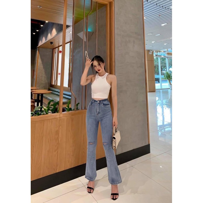 Quần jean ống bass ( loe) co giãn tốt , lưng siêu cao, hàng loại 1 ( hình thật 100%₫ | BigBuy360 - bigbuy360.vn