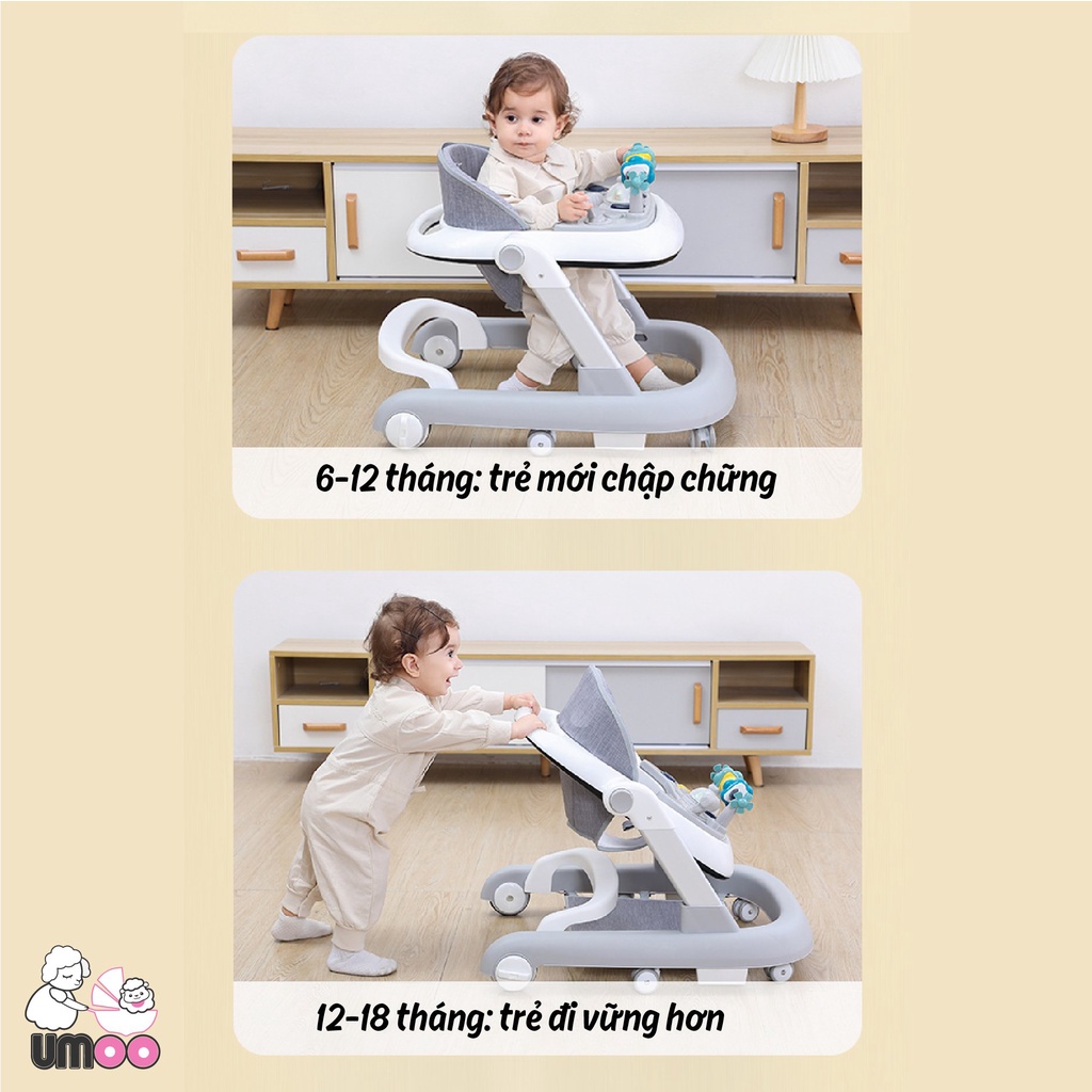 Xe tập đi cho bé chữ U V-Baby 606, đa năng, tạo cho bé hướng cố định khi di chuyển