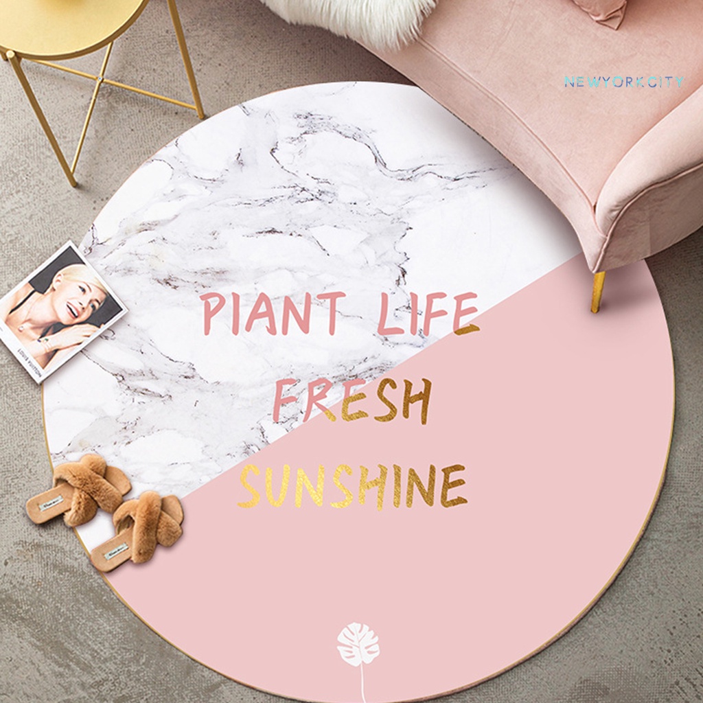 Thảm Lót Sàn Hình Tròn In Họa Tiết Độc Đáo Thoải Mái Chống Trượt / Mài Mòn Tiện Dụng Cho Gia Đ