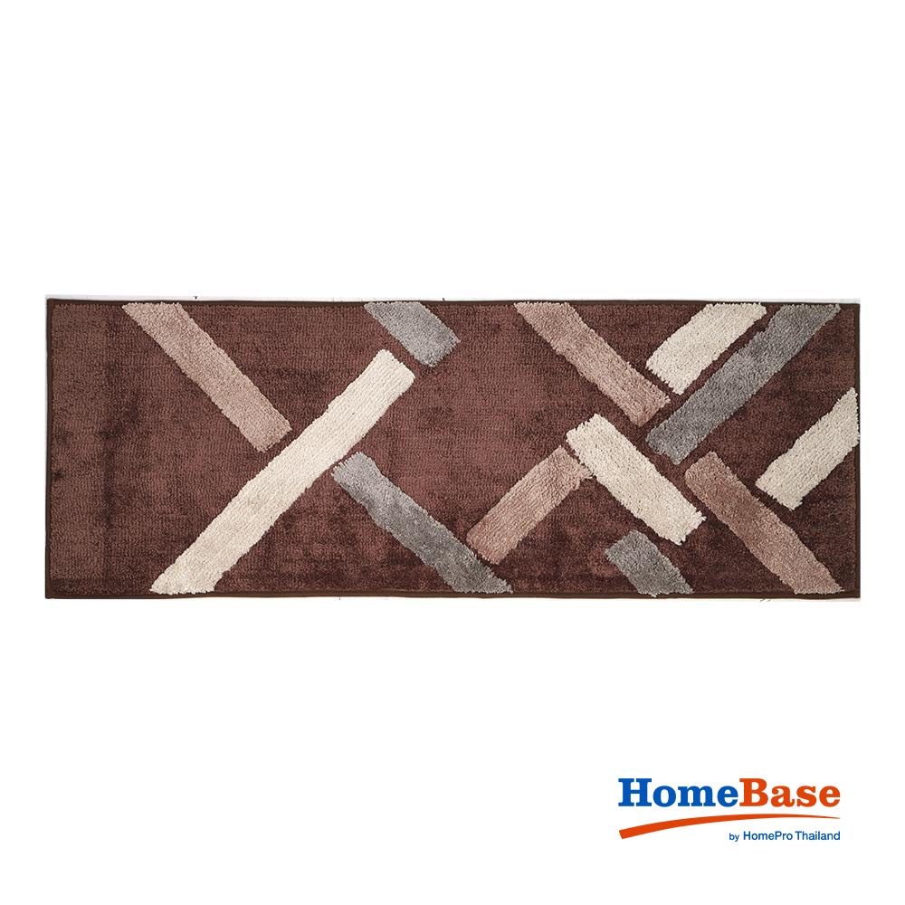 HomeBase HLS Thảm lót sàn lau chân phòng tắm Microfiber chống trượt SPARK  Thái Lan W45xH120xD1,5 màu nâu