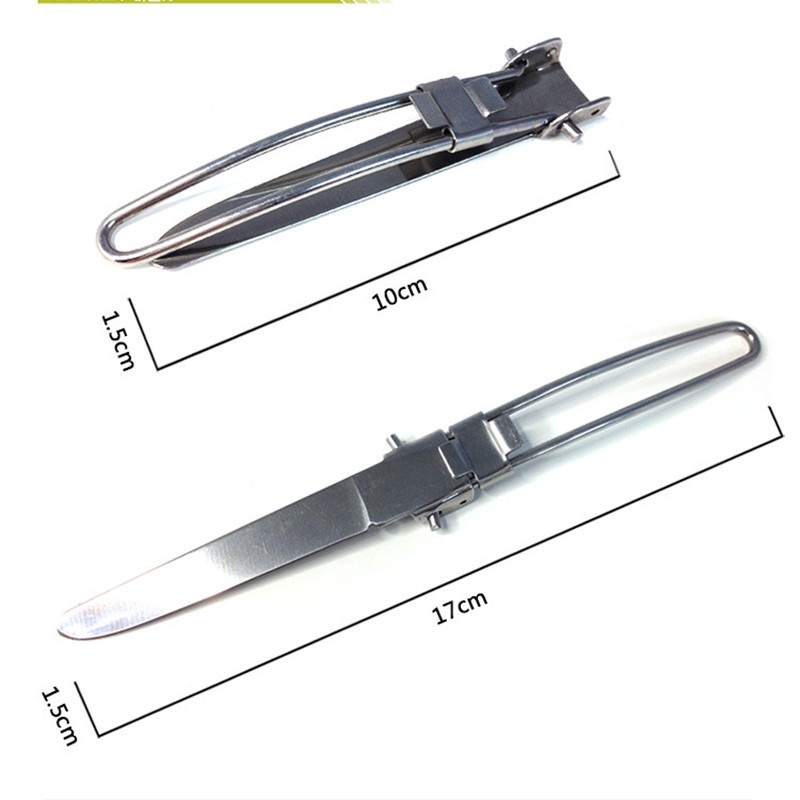 1 bộ dụng cụ ăn uống bằng thép không gỉ có thể gấp gọn tiện dụng