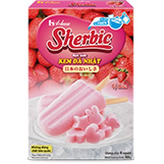 Bột làm kem đá Nhật Bản vị Dâu Sherbic