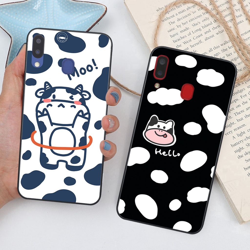 Ốp lưng Samsung Galaxy A20 - A30 - M20 in hình bò sữa cute đáng iu