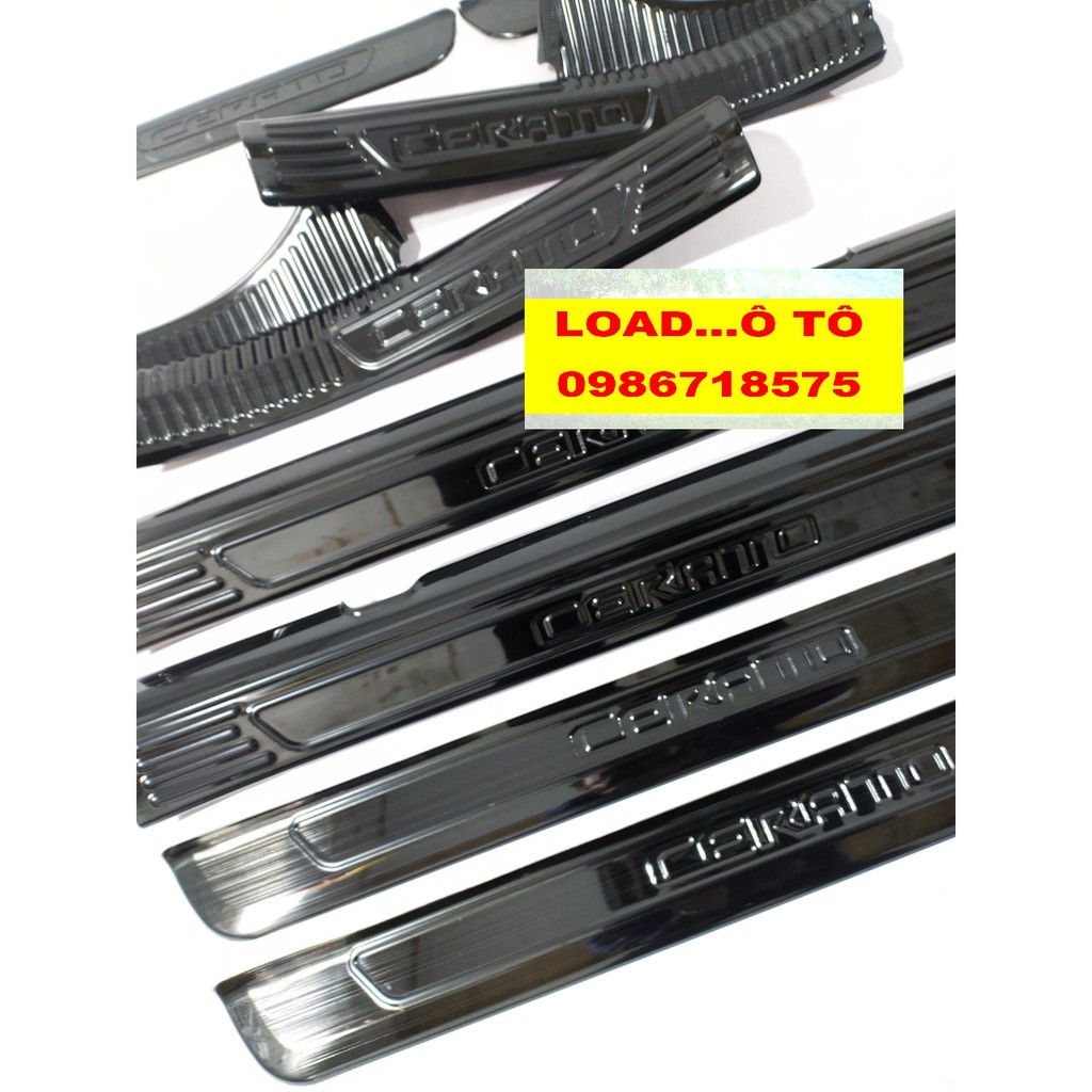 Ốp Bậc Cửa, Nẹp Bước Chân Trong, Ngoài Titan Cerato 2019 - 2021 Chất Liệu Titan cao Cấp