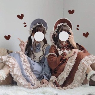 Đầm Lolita Kèm nơ Cổ - ( Không kèm mũ đội đầu)