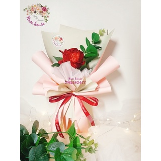 Bó hoa sáp 1 bông - một bông - tặng kèm thiệp - tặng sinh nhật