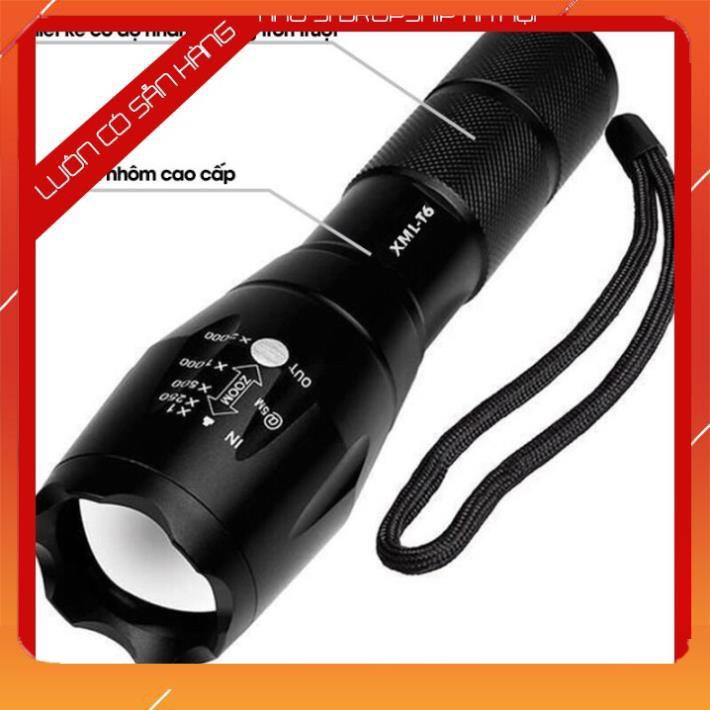 [HOT] Đèn pin siêu sáng bóng led xml t6 police bin mini cầm tay chống nước tự vệ chuyên dụng   -KSHN -SGMART