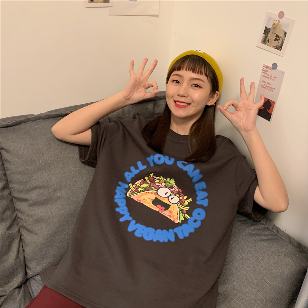 NRVP Áo thun tay ngắn dáng rộng kiểu dáng thời trang dành cho nữ 2021