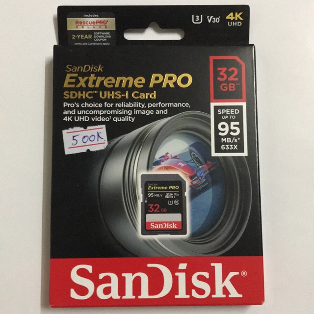 Thẻ nhớ SD Extreme Pro 32gb 95mb/s - Chính hãng