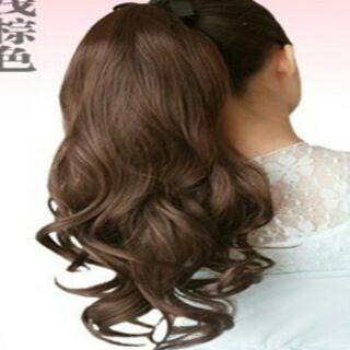 Tóc giả nối đuôi gà xoăn nhẹ