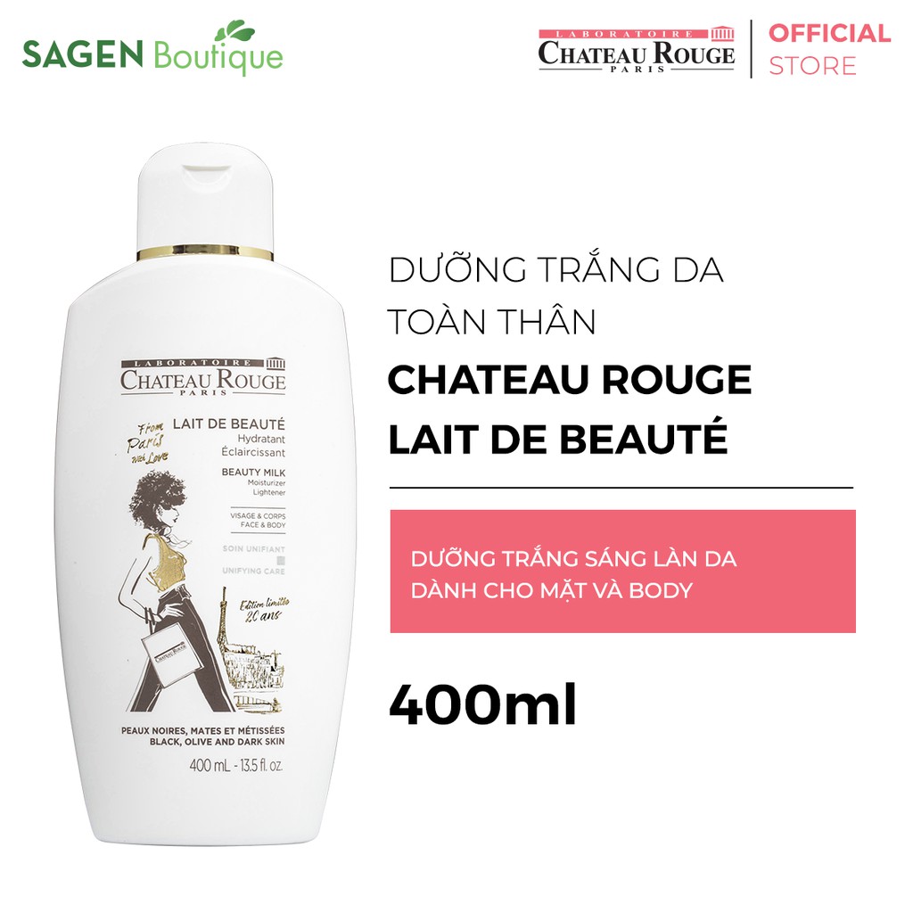 Sữa Dưỡng Thể Chateau Rouge LAIT DE BEAUTE SOIN UNIFIANT 400ml