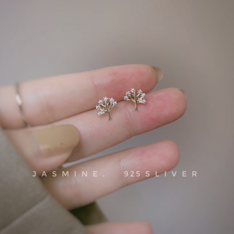 Simply silver silver sterling trees of life sparkling with beautiful earrings, women in the fashion of the earrings