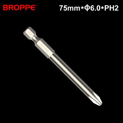 [2 chiếc] Vít 4 cạnh BROPPE, thép không rỉ, chuôi lục phi 6, dài 75mm