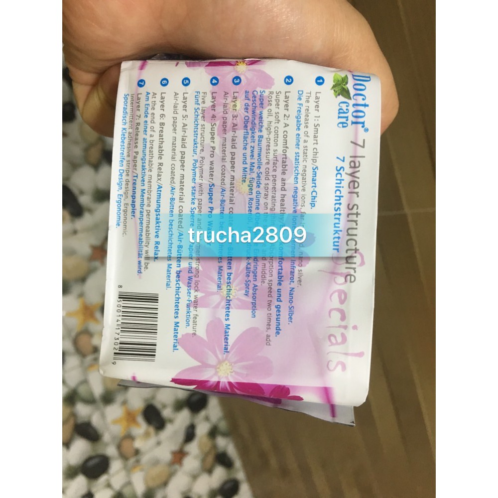 Băng vệ sinh Doctor care 8 miếng có cánh mát lạnh
