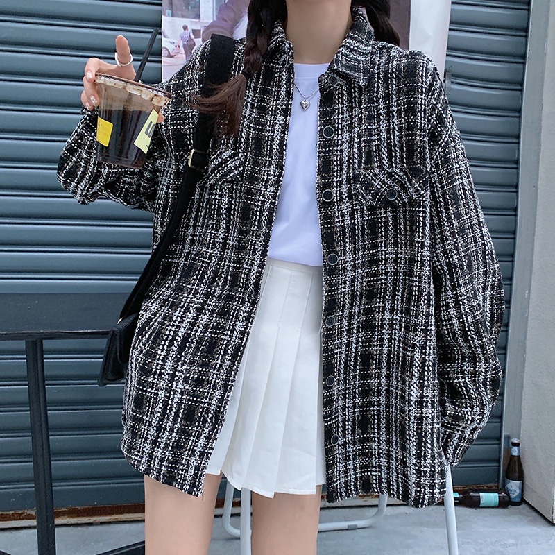 SUXI Áo Khoác Nữ Tay Dài Kiểu Dáng Vintage Thời Trang Cá Tính