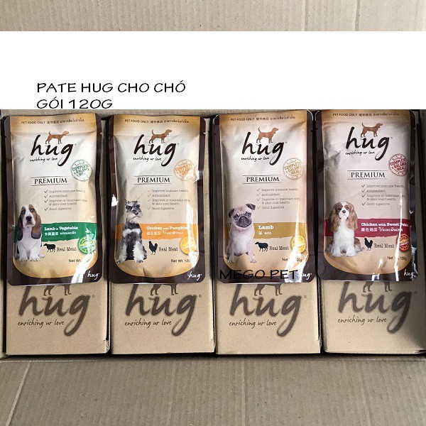 Pate Hug Thái Lan Thức Ăn Cho Chó Gói 120g