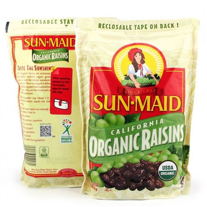 Nho Khô Hữu Cơ Sunmaid Organic Raisins 907gr