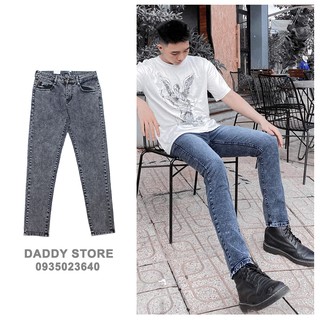 Quần jean nam xám lông chuột jean co dãn-hỗ trợ đổi size