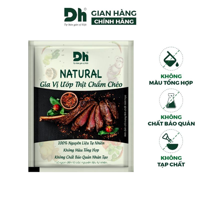 Gia vị chẩm chéo ướp thịt Dh Foods gói 10g