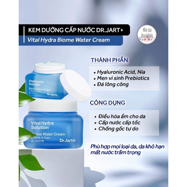 Kem dưỡng cấp nước DR.JART+ VITA HYDRA SOLUTION WATER CREAM