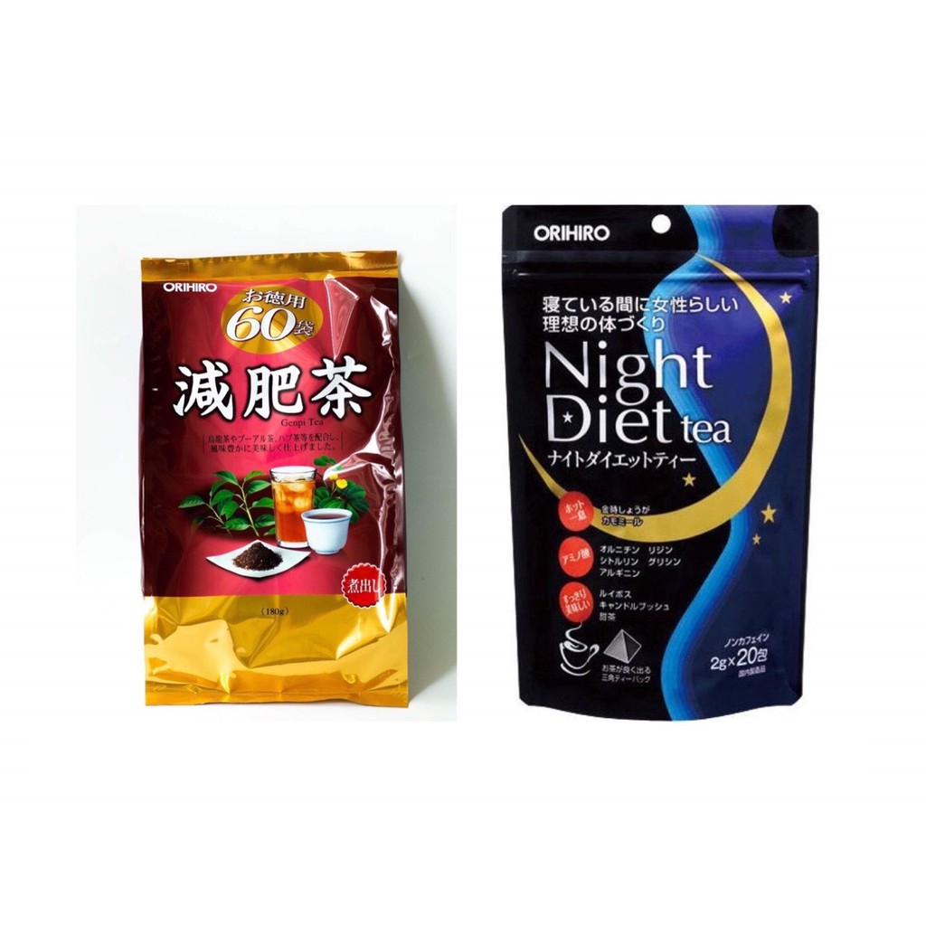 COMBO TRÀ GIẢM MỠ BỤNG #GENPI TEA VÀ TRÀ ĐÊM 20 GÓI