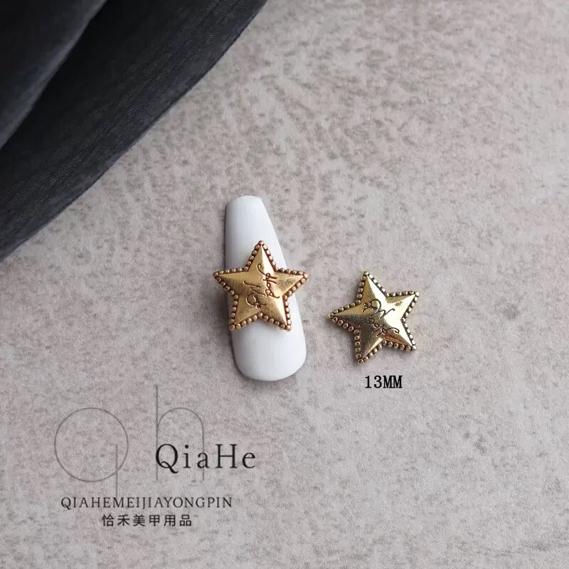 Charm nơ,sao,tim đồng hot lẻ gắn móng