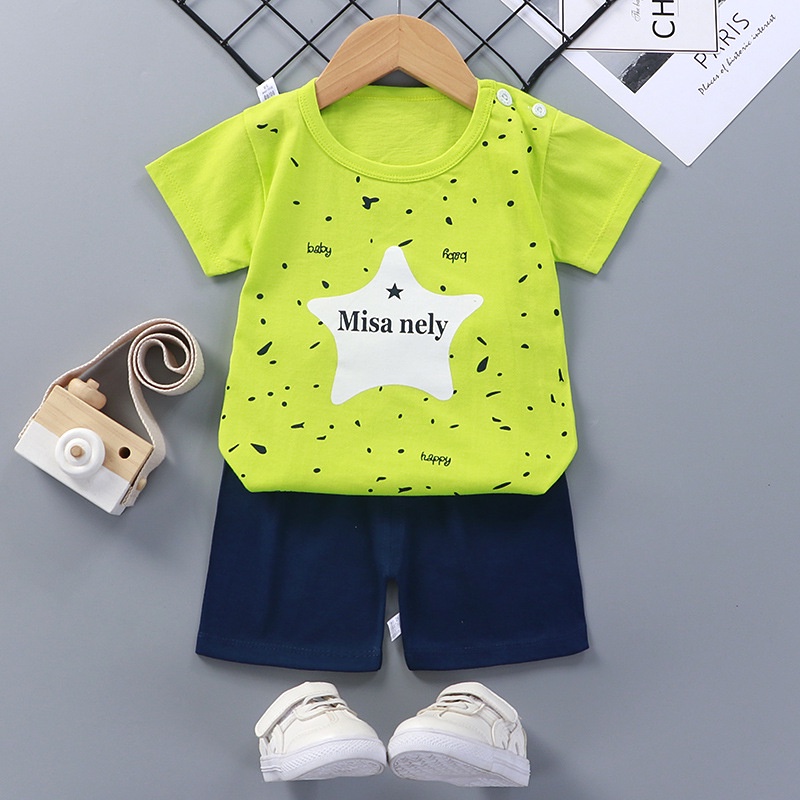 Bộ Đồ Ngủ 2 Món In Họa Tiết Hoạt Hình Động Vật Dễ Thương Thời Trang Mùa Hè Cho Bé