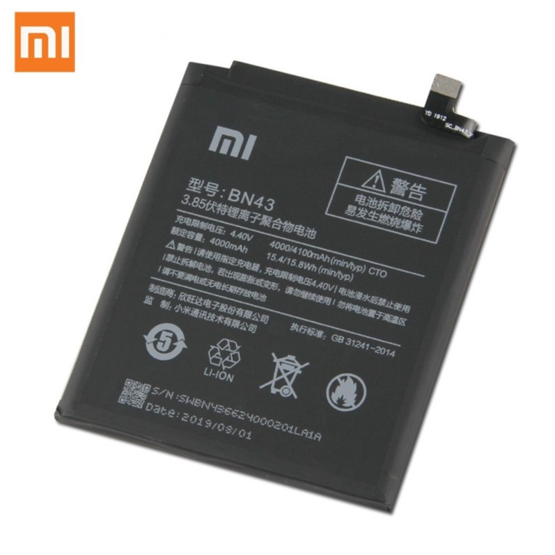 Pin BN43 / Xiaomi Redmi Note 4x / Snapdragon625 / Pin 4000/4100 mAh Chính Hãng