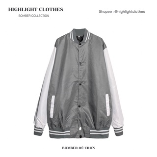 Áo khoác bomber dù trơn form rộng unisex nam nữ