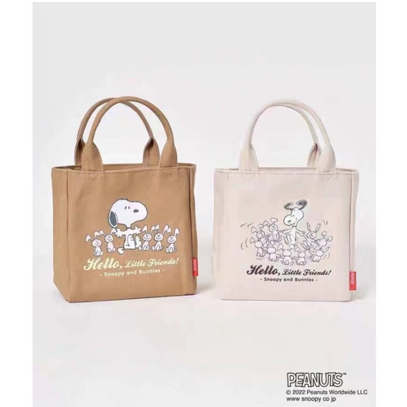 Túi Xách Canvas In Họa Tiết Hoạt Hình Snoopy / Thỏ Phong Cách Nhật Bản