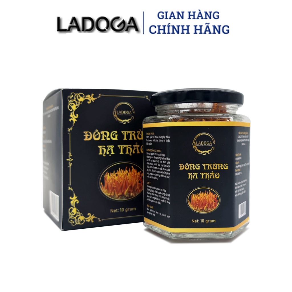 Đông Trùng Hạ Thảo sấy thăng hoa cao cấp LADOGA - Hộp 10 gam