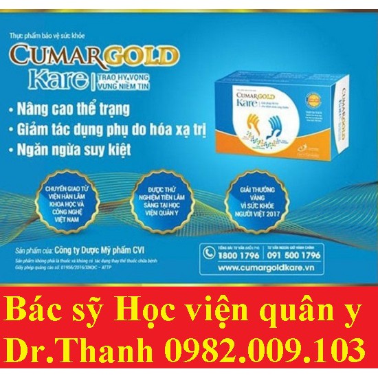 CUMARGOLD KARE GIẢM ĐỘC TÍNH HÓA TRỊ, TĂNG CƯỜNG MIỄN DỊCH