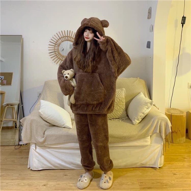 Bộ gấu siêu xinh thiết kế trẻ trung ngộ nghĩnh kiểu dáng cute