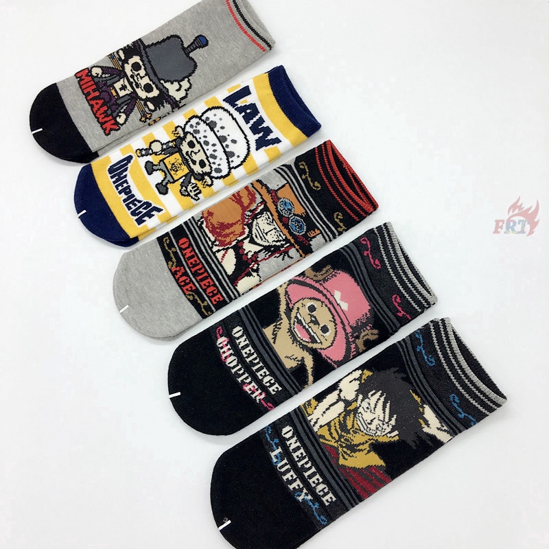 Tất cotton in hình One Piece 5 kiểu cho nam và nữ