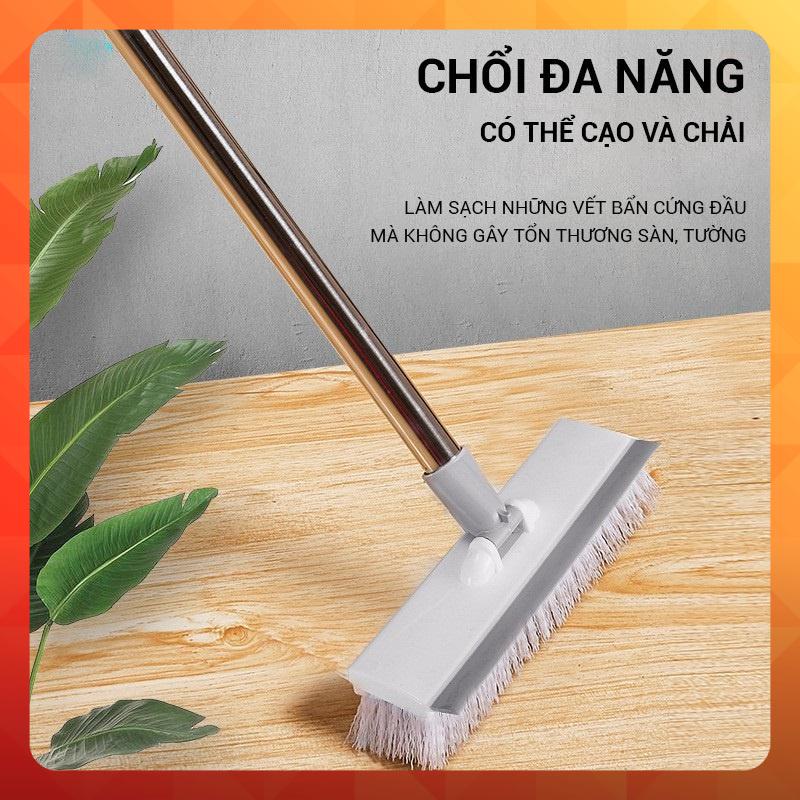 Chổi Cọ Nhà Tắm, Cọ Sàn, Cán Dài 2 In 1 Siêu Đa Năng  Cây Cọ Sàn Nhà Tắm