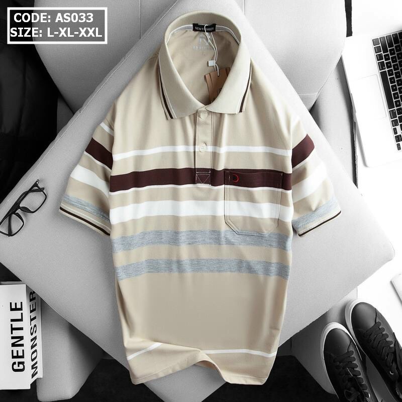 Áo Polo nam cổ bẻ phối  túi sọc ngang Trung Tuổi vải cá sấu Cotton xịn,chuẩn form,sang trọng-lịc lãm nhiều màu | BigBuy360 - bigbuy360.vn