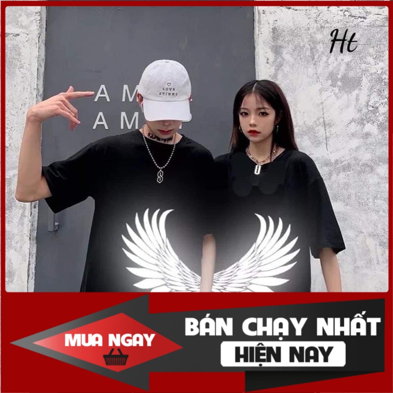 [GIẢM SỐC] - Ao đôi.áo cặp.áo tình yêu. áo thun mặc đôi in cánh chim phản quang [SALE HOT]