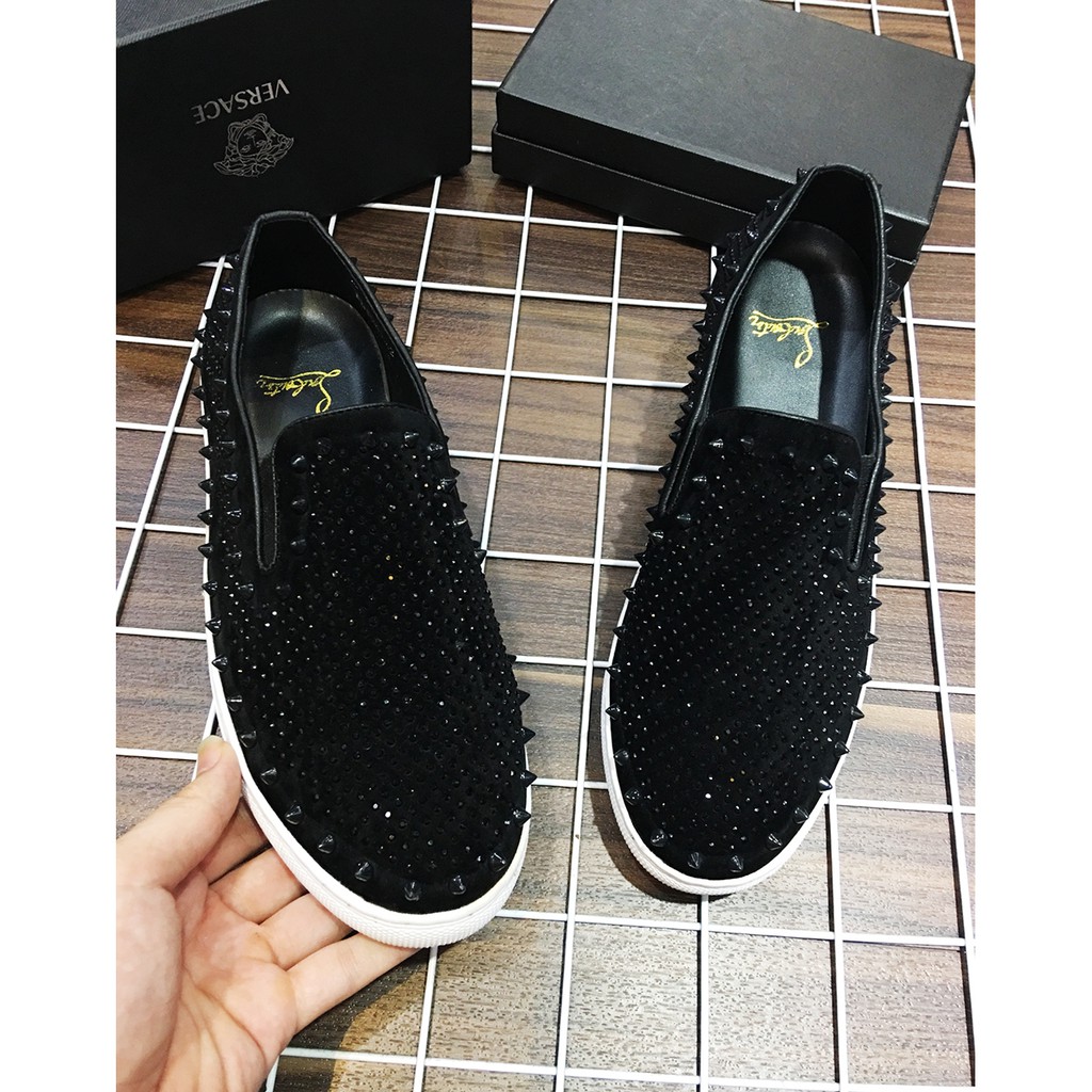 Giày nam slipon đá đen