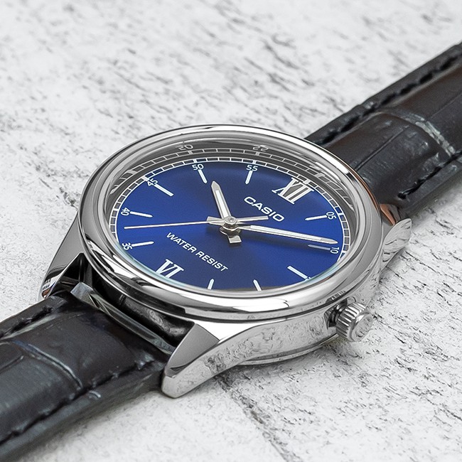 Đồng hồ nữ dây da Casio chính hãng Anh Khuê LTP-V005L-2BUDF (28mm)