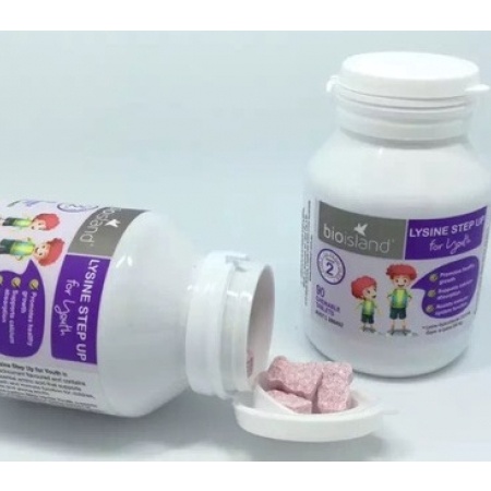 Lysine viên cho bé trên 6 tuổi - Bio Island Lysine Step Up ( 60 viên)