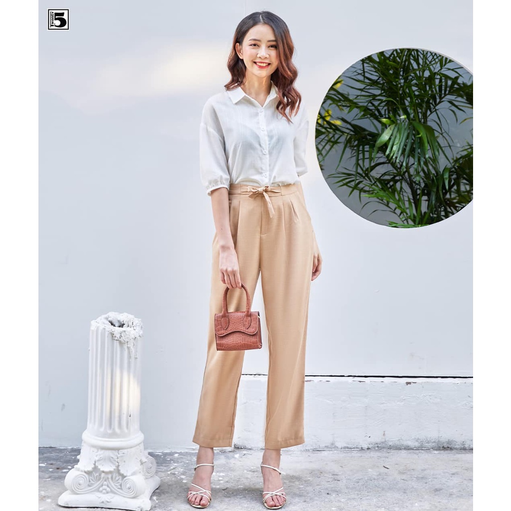 Áo sơ mi nữ vai chờm tay lỡ nhún viền bọc cổ tay Twentyfive N188