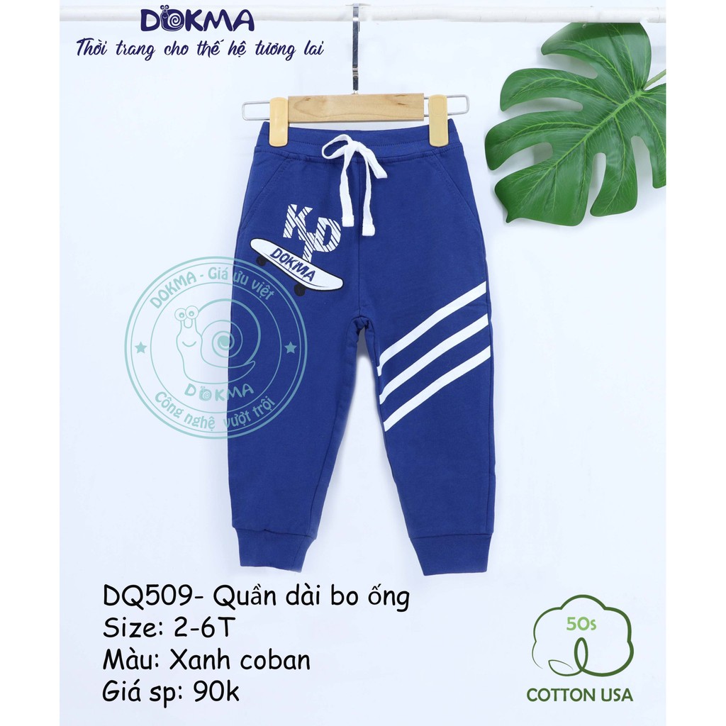 Dokma - Quần dài da cá bo ống BT+BG (2-6Y) DQ509