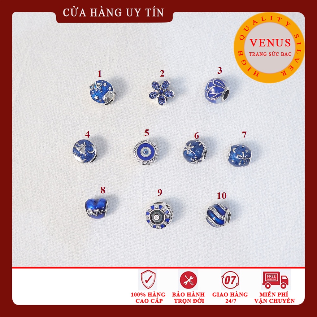 [Charm bạc 925 cao cấp] Charm bạc cầu xoắn xanh- Mã sản phẩm VENUSCXX