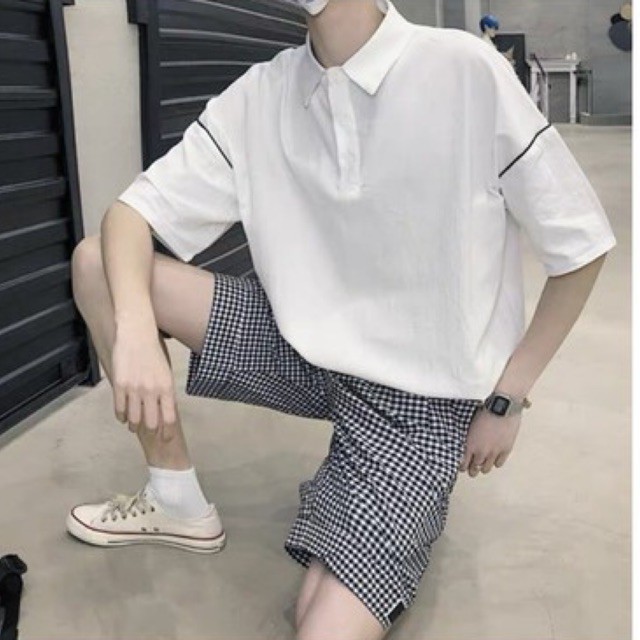 Áo Thun POLO tay viền form To Style Hàn - Unisex Nam nữ dáng rộng xinh